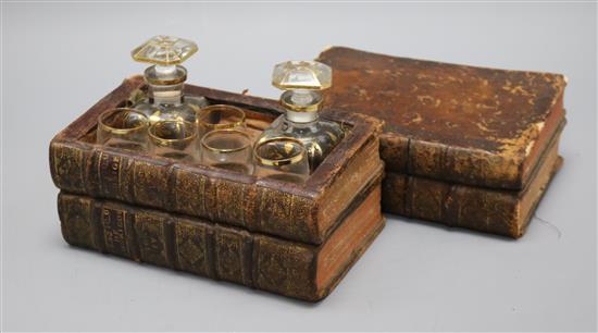 A French bound books liqueur set length 18cm